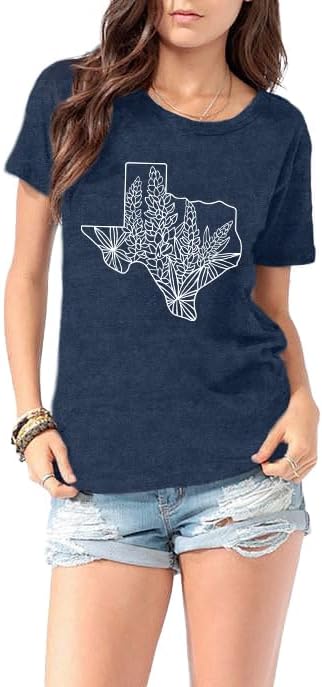 LBP Texas Shirt for Women Texas Map T-Shirt Vintage State Pride Map Tee Tops - Image 6