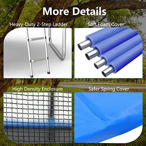 Image of AOTOB Trampoline with Net for Kids Outdoor 8 10 12 14 15FT ASTM 400LBS