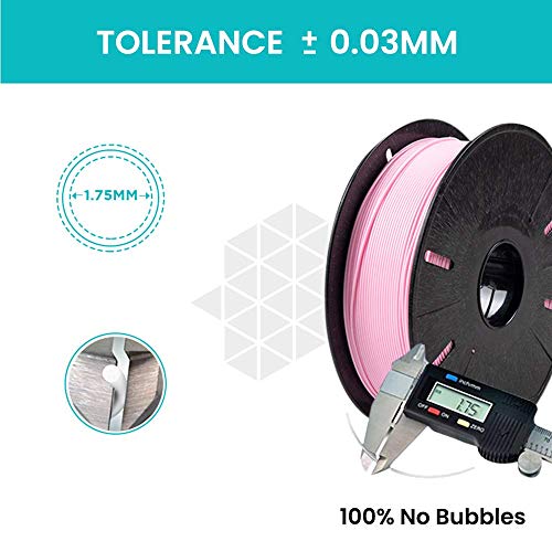 Image of Tesseract Premium PLA + 1.75mm 3D Printing Filament | Dimensional Accuracy + /- 0.03mm | Compatible with Most FDM Printers | 1 KG 3D Printer Filament - PLA Pink (Quantity 1)