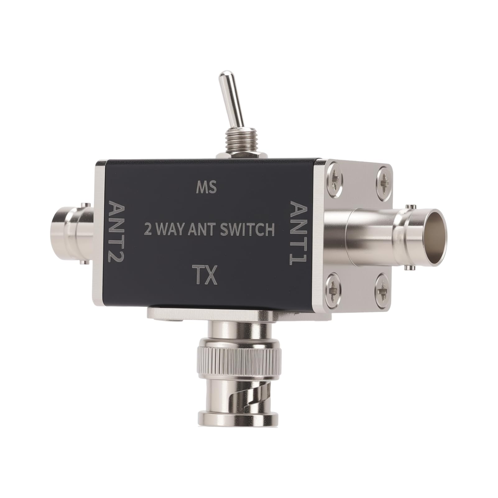 Interruttore di Antenne 100W, Interruttore di Conversione Dell'antenna Manuale a 2 Vie con Connettore BNC, Taglio e Protezione di Terra