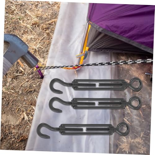 Unomor 5pcs Ajustables Tensores para Cable Gancho y Ojal Acero Inoxidable para Vela Sombra y Línea de Ropa miniatura 3