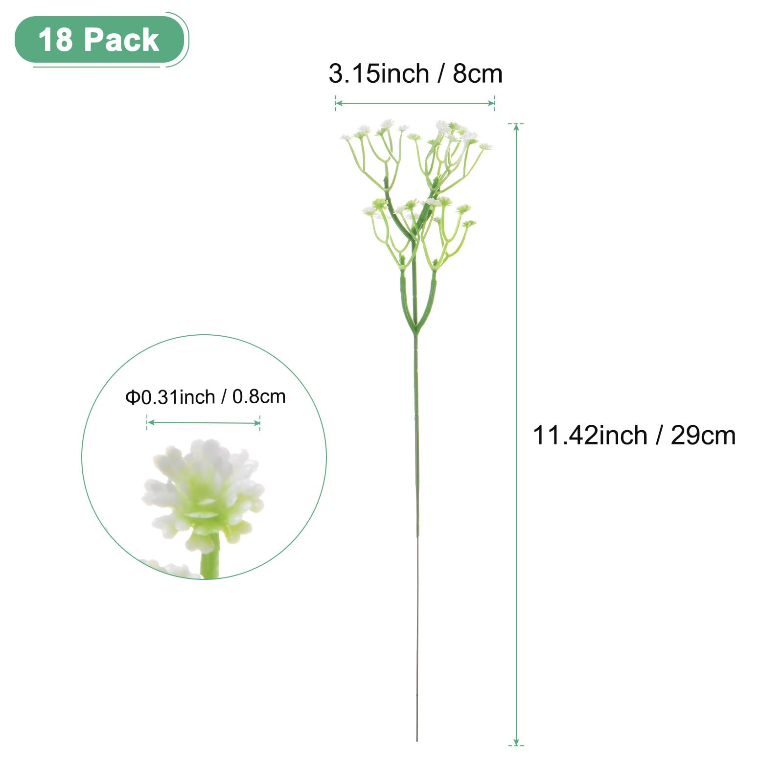 M METERXITY 18-Pack Artificial Baby's Breath - Image 3