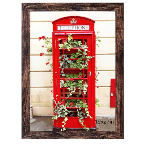 SESEAT 19x27 Picture Frame Puzzle Brown Poster Frames Wall Decor Hanging 1 Pack