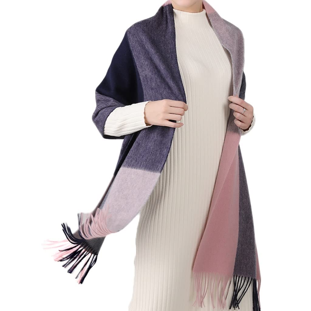ASFD Schal Dünne Kaschmir Damen Kaschmirschals Wraps Warme Winterschals Warm, weich und leicht