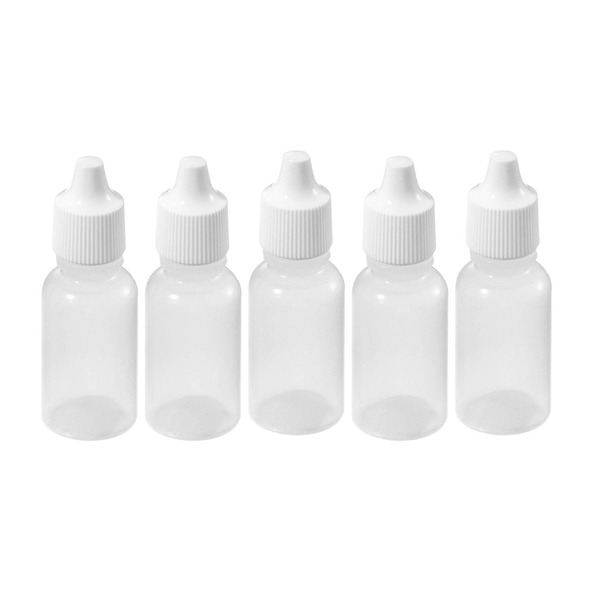 Flacons compte-gouttes 5ml en plastique vide avec bouchon à vis lot de 50