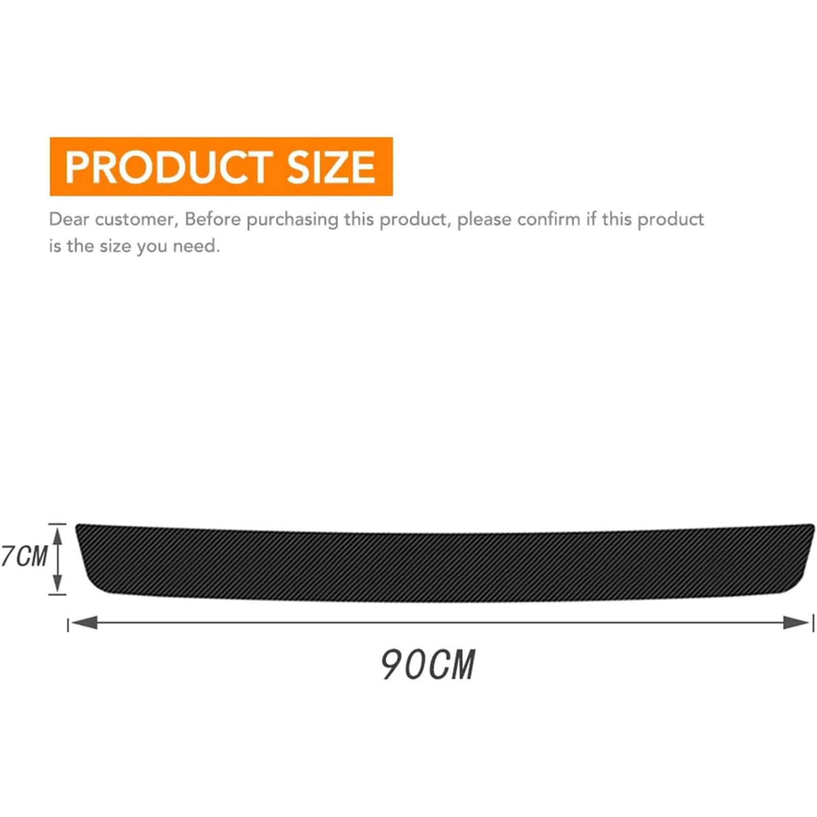 Striscia Protezione Paraurti Posteriore Auto per Fi-AT 500 500E 500L 500C 500S 500X, Adesivo Piastra Davanzale Bagagliaio in Fibra Carbonio di AntiGraffio, Accessori Decorativi Styling,Black