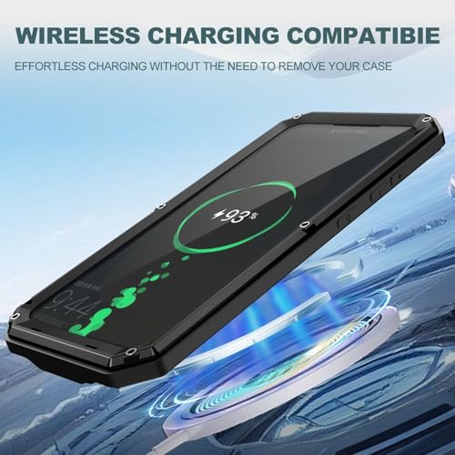 Coque Galaxy S25 FE 5G en métal rouge avec support silicone rigide - 5