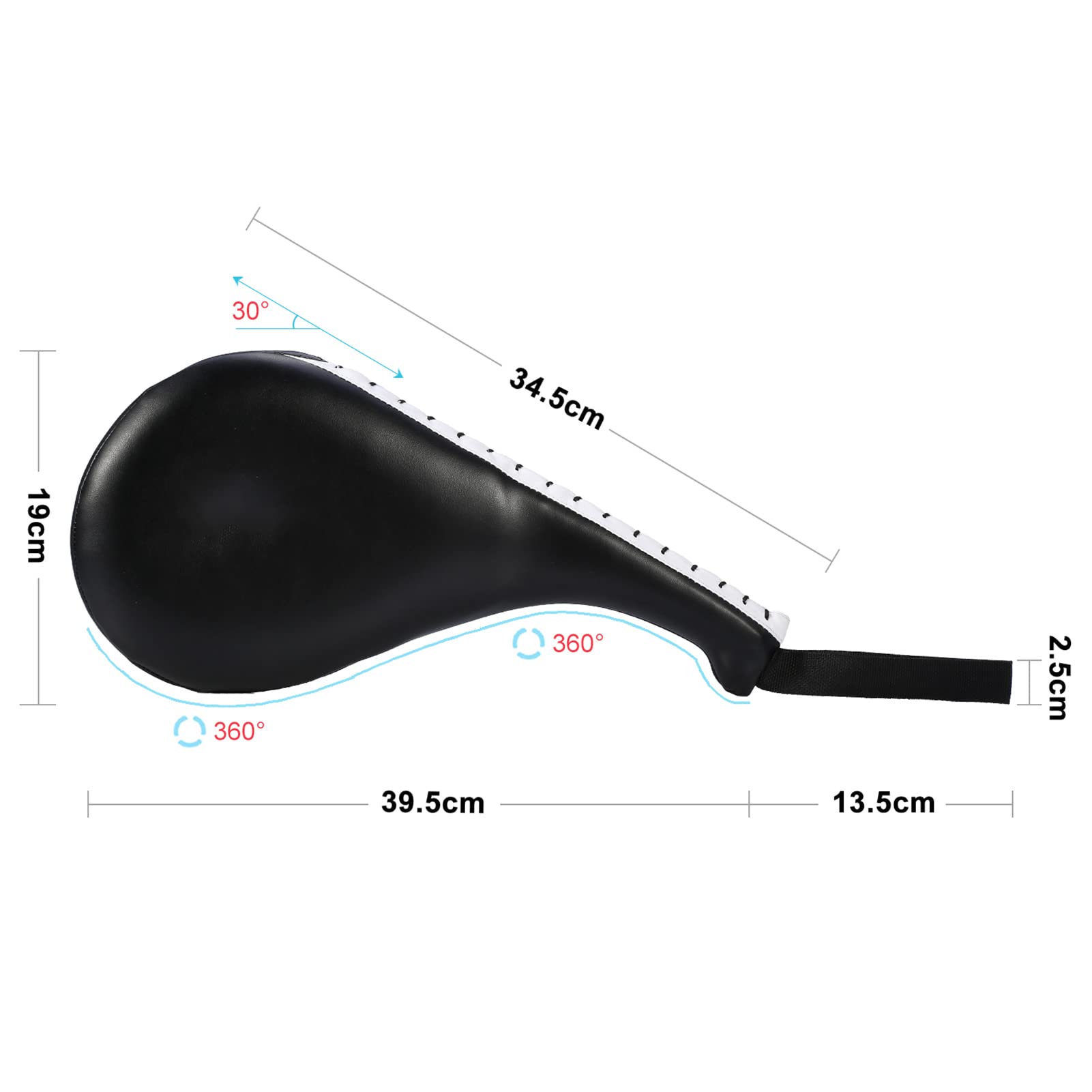 Akozon pao taekwondo + Bersaglio di calcio durevole Taekwondo Karate Kickboxing Training TKD Kicking Pad Pratica artiglio della mano, resistente doppio artiglio da boxe per kickboxing