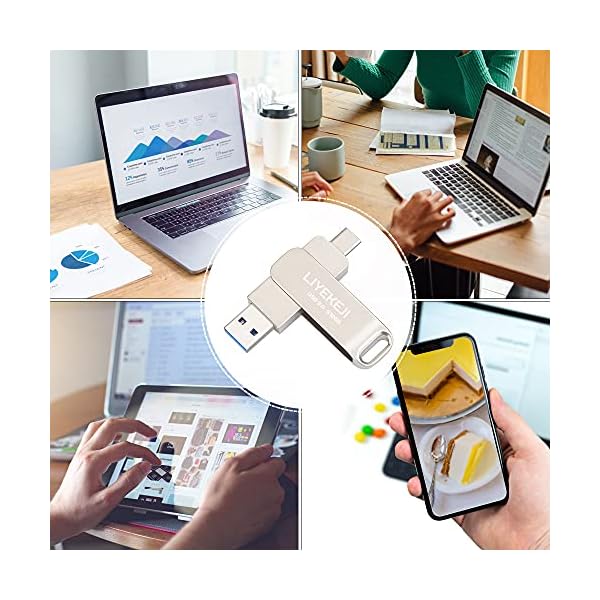512GB USB-Flash-Laufwerk, 2-in-1 Dual-USB-Typ-C-Flash-Laufwerk 512 GB Thumb-Laufwerk Metall-Speicherstick für USB-C… – Bild 6