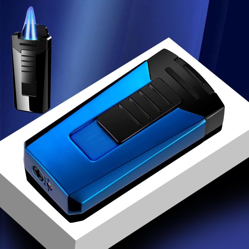 Encendedor con Doble Llama, Ajustable y Rompevientos miniatura 1
