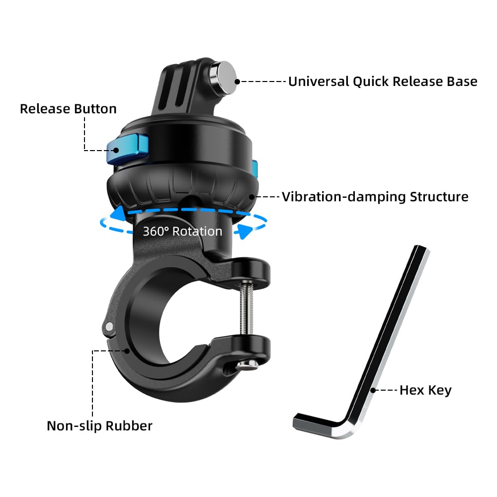 Fotoleey Supporto manubrio bicicletta in terza persona per Insta360 X3 Fotoleey Supporto manubrio bicicletta in terza persona per Insta360 X3