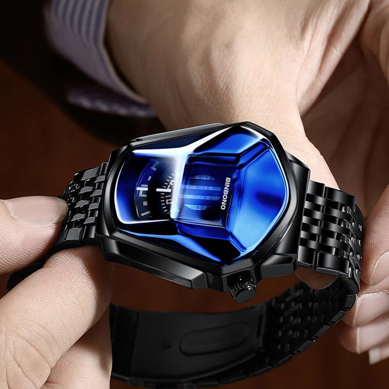 Image of Luminex Commerce Watch for Man Luxury Men's Diamond Style Quartz Watch Smart Watch for Men Wrist Watch Gold /Black Gift for Boyfriend /Husband