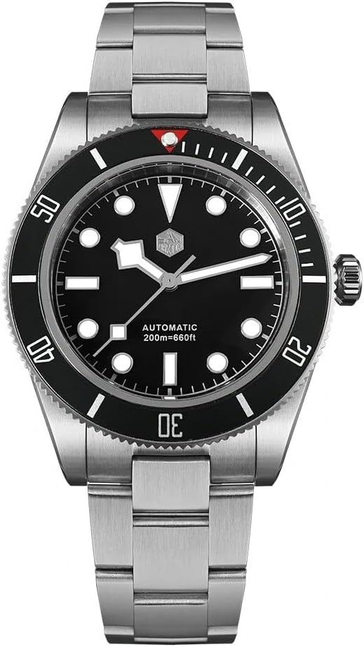 San Martin Watches for Men - NH35 Movement Automatic Dive Watch SN008GC 40mm Mens Watch 20Bar Waterproof Sapphire Crystal Luminous Mechanical Wristwatch