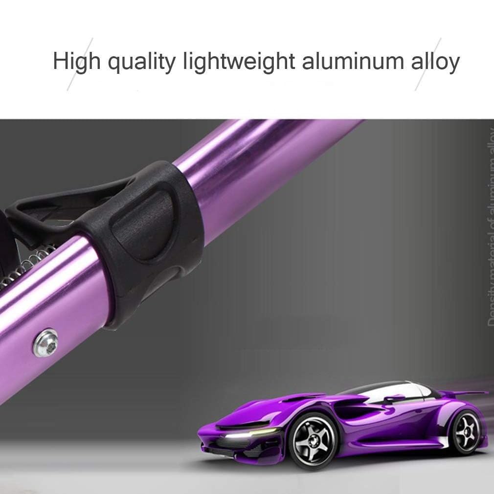 Deambulatore Pieghevole con Seduta e Borsa, Altezza Regolabile e Mobilità Leggera per Anziani e Senior, Viola.