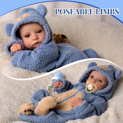 Muñeco Reborn Bebé Realista para Niños 17 Pulgadas miniatura 3