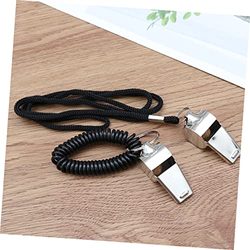 Silbatos para árbitro deportivos de acero inoxidable 4 unidades miniatura 2