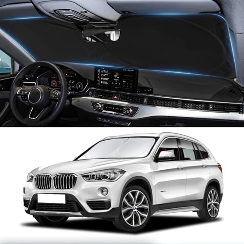 for X1 E84 Sunshade Windshield Sun Shade for BMW X1, xDrive23i, xDrive25e E84 F48 Accessorie 2016-2025 Insulated Front Window Shield Windshield Cover Protector Privacy UV Reflector Block Heat
