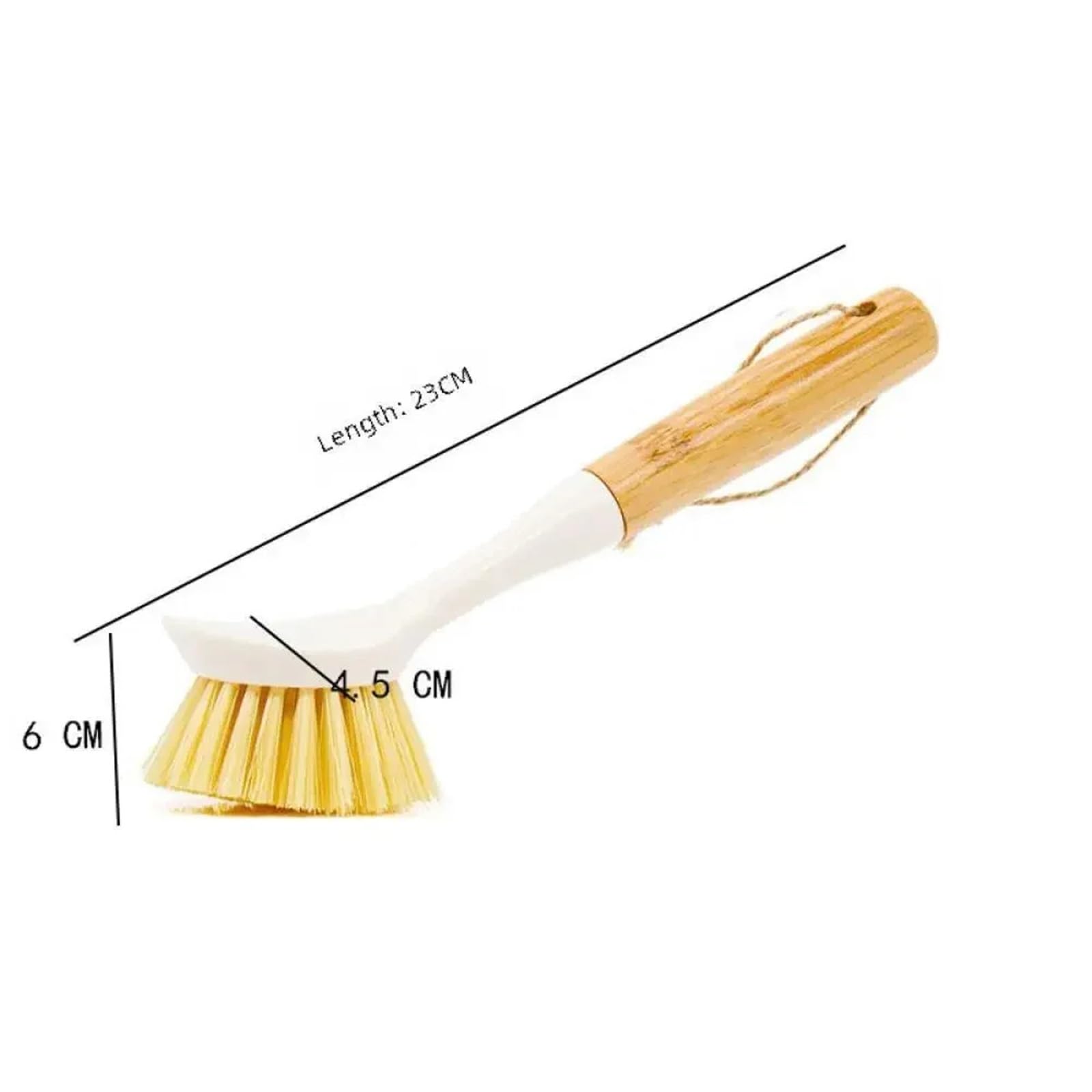 Cepillo para Platos, Cepillo de Limpieza de ollas, Mango de Madera Antiadherente, depurador Largo, descontaminación, Multicolor(2pcs White)
