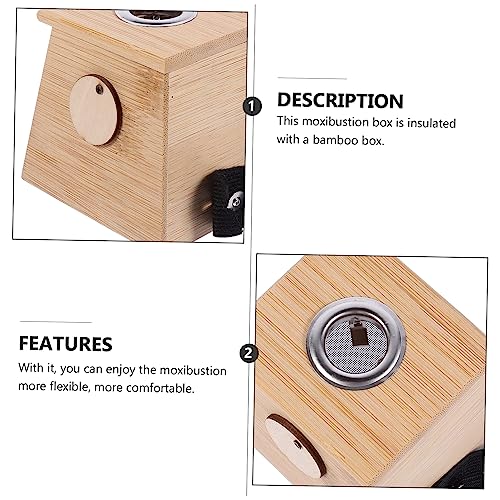 Healeved 1pc Bamboo Moxibustion Box Kit Moxa Burner Holder Single Hole Therapy Tool Handmade Moxibustion Jar Portable Heat Tank miniatura 3
