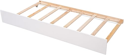 Miniatura 9 de TRIPLE TREE Base de cama individual con nido, cama de plataforma individual con nido extraíble, marco de cama de plataforma doble de madera con