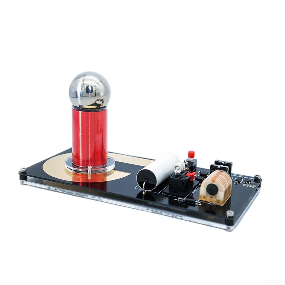 Kit Bobina per tesla DIY 195mm Esperimenti per plasma Kit Bobina | Design compatto 195mm, perfetto per scrivania, esperimenti sicuri, tubo scarica innovativo, materiale PCB robusto