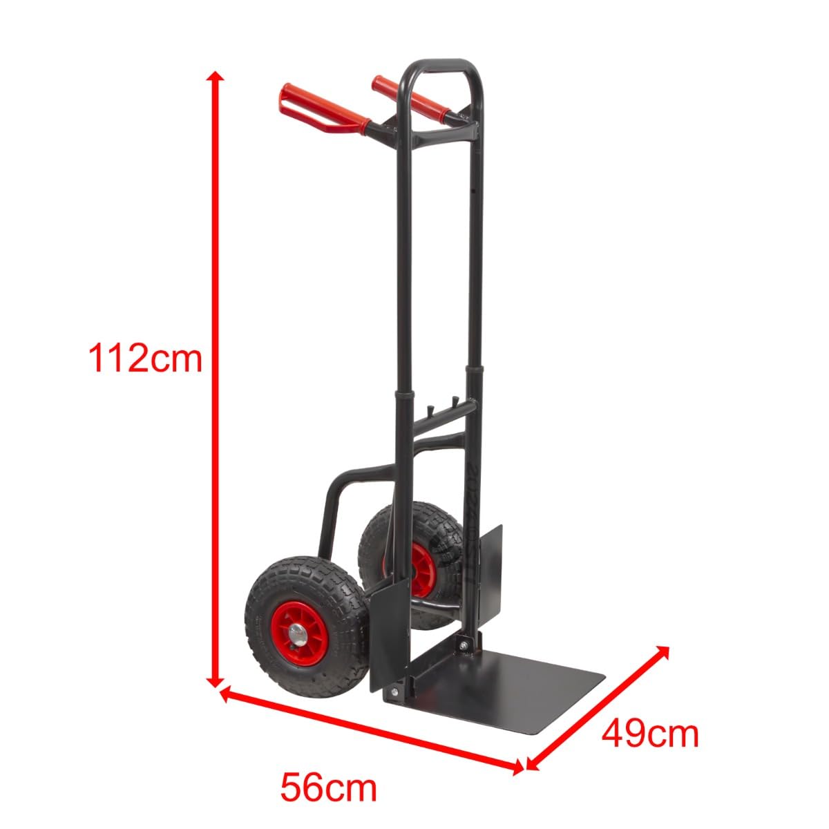Carrello Porta Pacchi ruote pneumatiche porta casse Richiudibile Acciaio portata 200kg STI
