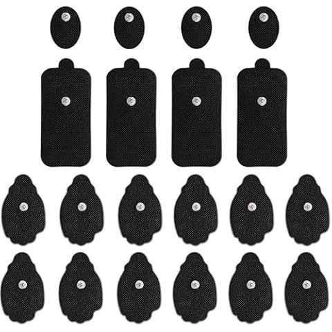 TENS Unit Electrode Pads TENS Pads Replacement Pads for TENS Unit Pads Electrodes for TENS Unit Replacement Pads 20pcs Stim Pads 3.5mm snap-on Connector for Belifu TENS Unit Pads/Medvice TENS Cover