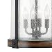 Kichler Lighting Barrington Distressed Black and Wood Rustic Single Seeded Glass Cylinder Pendant, 12.01" W