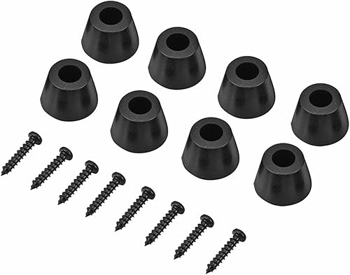 4 pares de pies de goma para altavoz, 1.181x0.787 in base antivibración almohadilla soporte para altavoz guitarra amplificador W tornillos