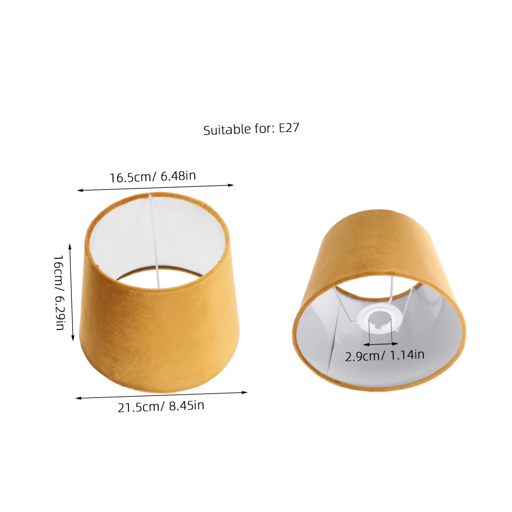 Abat-jour de Lampe en Tissu E27, Trou 2, 9cm, Style Élégant