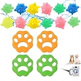 Tierhaarentferner Waschmaschine, 16 Stück Fusselpfote für Waschmaschine Wäscherei Bälle, Tierhaare Entfernen für Wäsche Kleidung, Katzenhaarentferner für Waschmaschine, Entfernt Fell in Waschmaschine