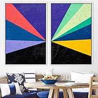 2 Piece Framed Canvas Wall Art Vibrant Surface Canvas Prints Home Artwork Decoration for Living Room,Bedroom - 16