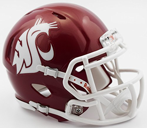 Riddell NCAA Washington State Cougars Helmet Mini SpeedHelmet Replica Mini Speed Style Crimson, Team Colors, One Size