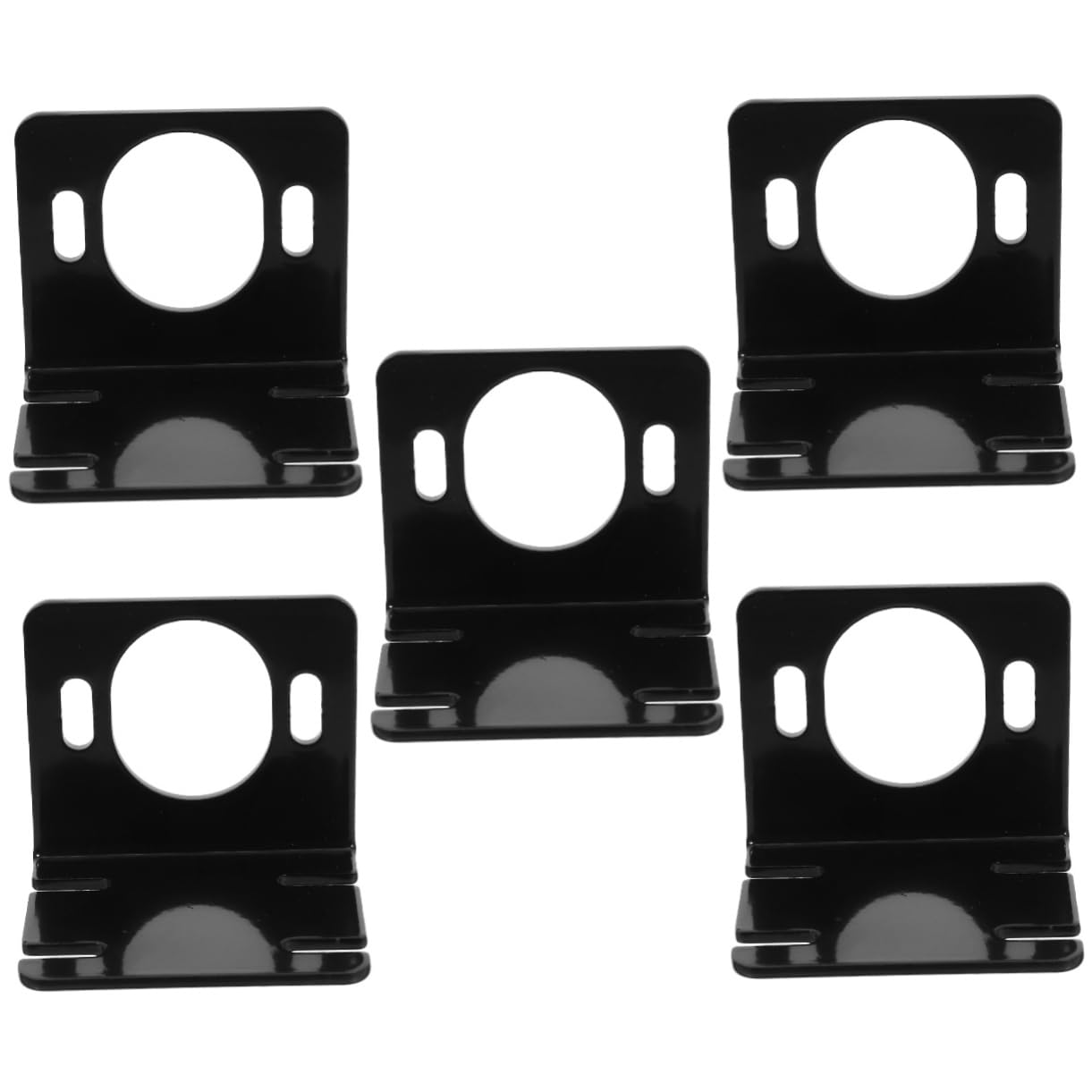 FUNOMOCYA 5pcs Motor Mounting Bracket Motor Stand Motor Mounting Stand Motor Rack Motor Mounting Holder Motor Holder Gear Motor Bracket Motor Mount Bracket Holder Black Steel