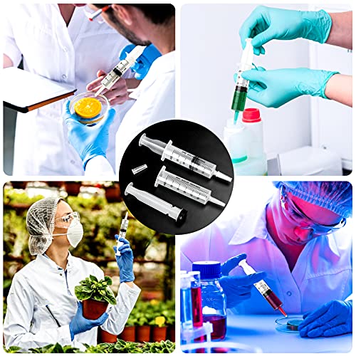 Spritze 50ml(60ml), 4 Stück Spritzen 50ml Ohne Nadel Plastikspritze mit Kappen Futterspritze Dosierspritze Wiederverwendbare für Labor Tierfütterung Industrielle Nutzung