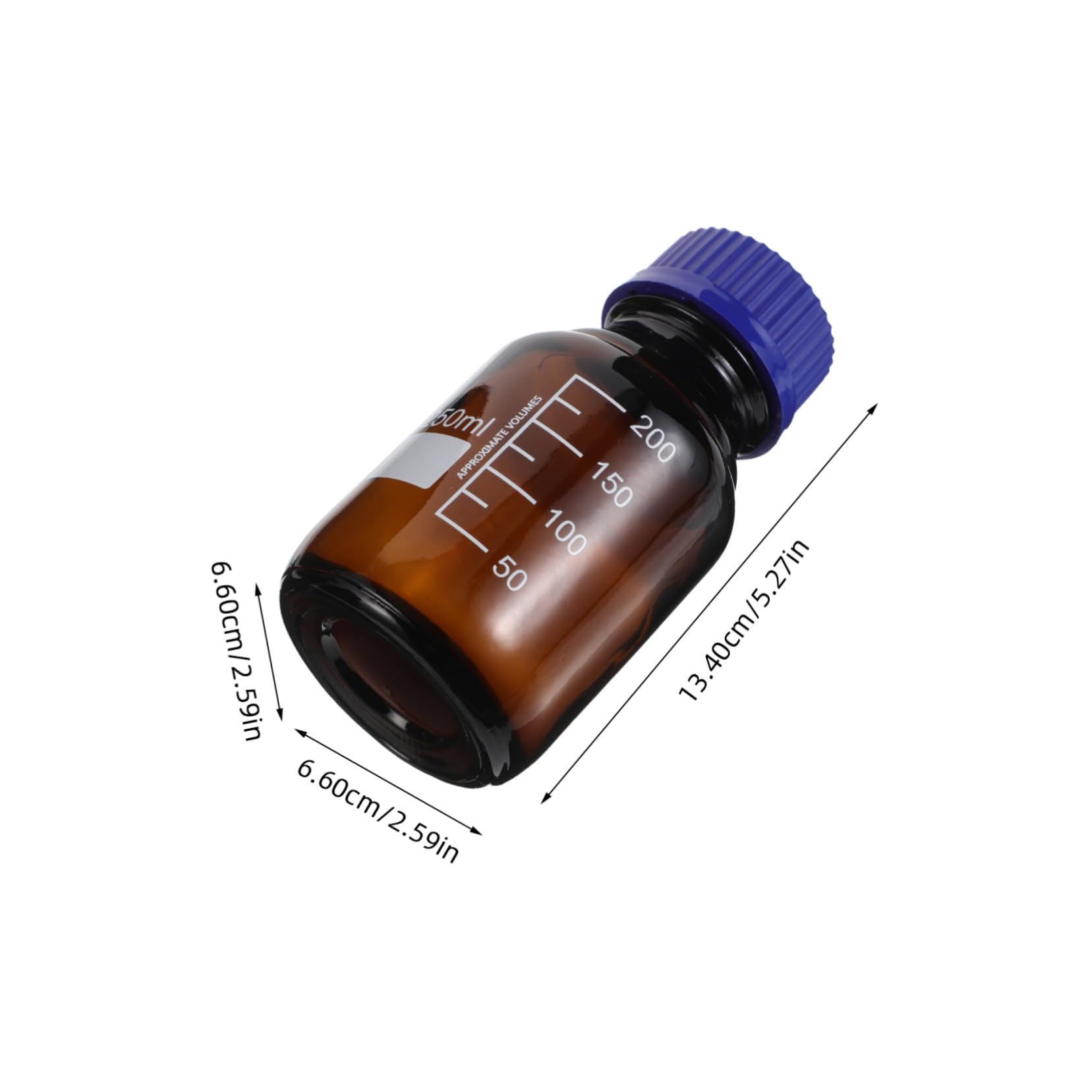 Luxshiny 3stücke Glasflasche mit Schraubverschluss Reagenzflasche für Chemikalien Laborflasche mit Graduierung Chemikalienbehälter Flüssigkeitsbehälter für Labore