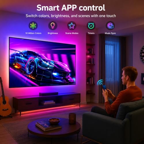 Tira LED RGB para TV 55-70 pulgadas con control y app miniatura 6