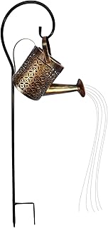 Baugger Luzes de regador de metal Luzes de estacas solares LED Luzes de paisagem solar IP65 Chaleira retro impermeável ao ar livre Lanterna Luz de estaca para jardim caminho passarela gramado quintal