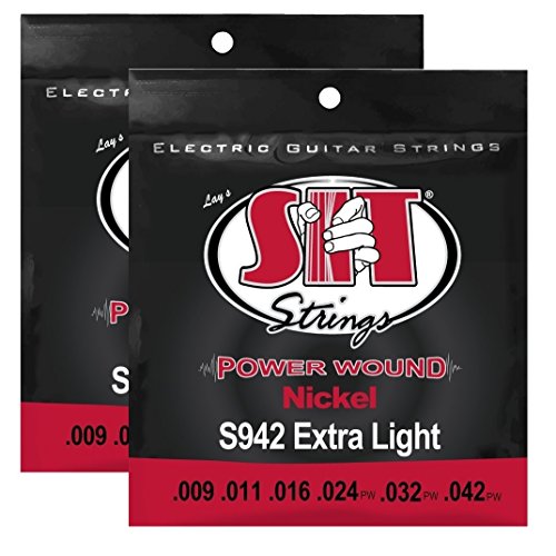 Image of S.I.T. Strings S942 Extra Light Nickel Power Wound Electric Guitar Strings - 2 Sets