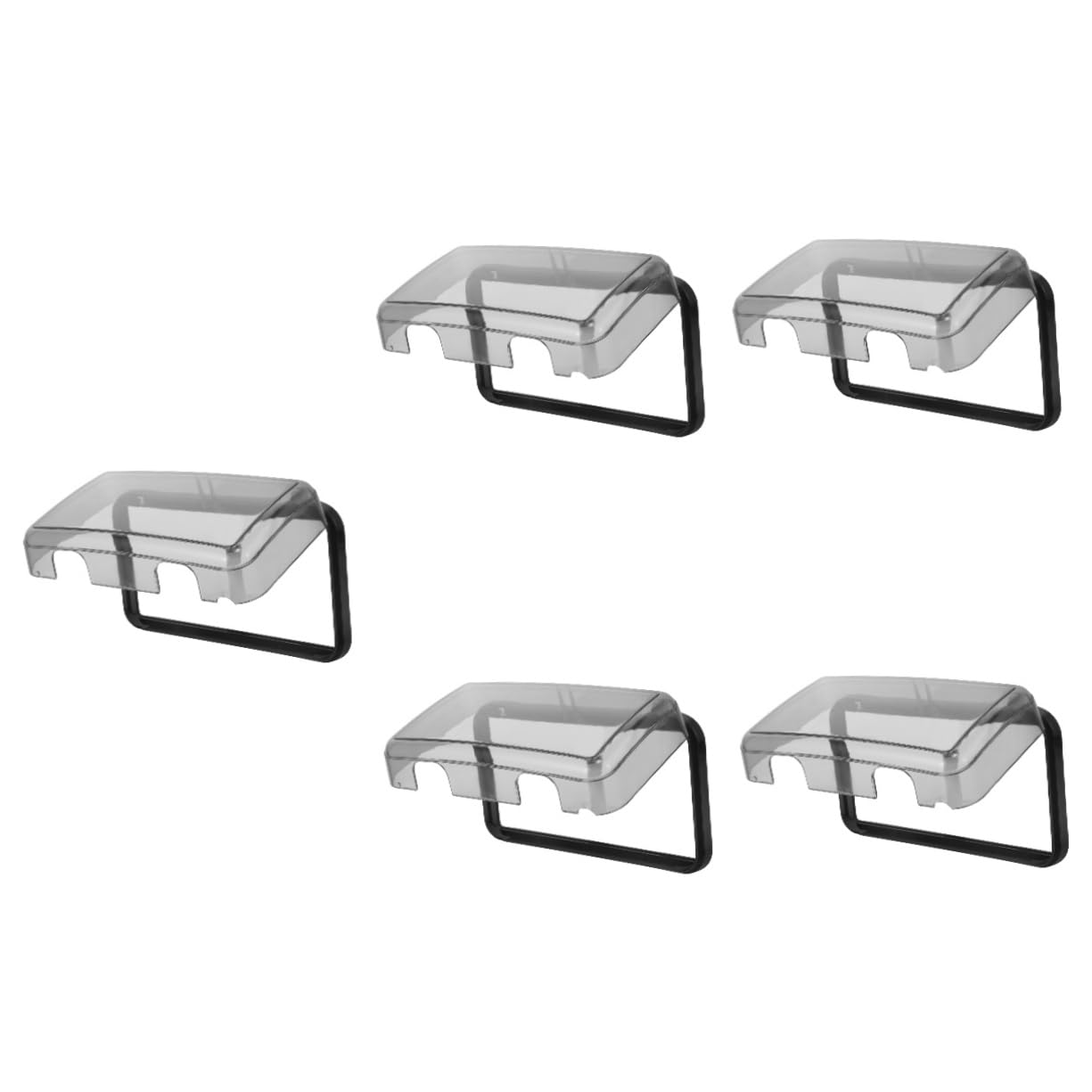 5 Pezzi Copripresa Adesivo per Interruttori e Prese Elettriche Protezione Antischizzo per Uso Ed Design Resistente per Cucina Bagno e Ufficio Trasparente