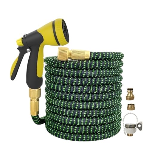 WZJUIQ Expandable Garden Hose Set Garden Hose Expandable Magic Hose High-Pressure Adjustable Water Gun Multiple Sprinkler Modes Gardening Tools(100ft)