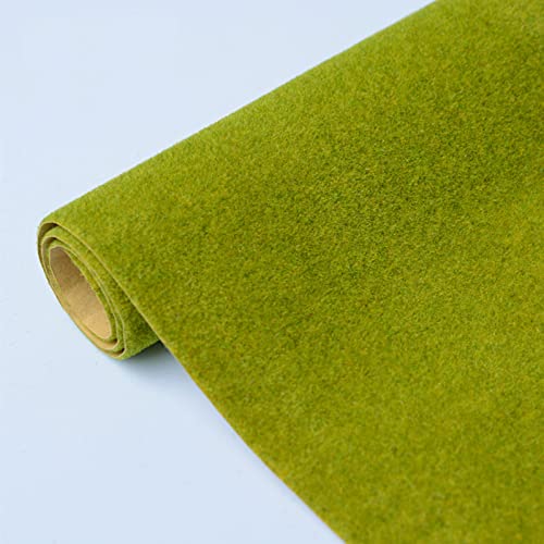 Scakbyer Tapis Gazon Pré Paysages pour Modélisme Ferroviaire, 41 x 100CM Maquette Herbe Tapis Herbe Modelisme Rouleau Herbe Miniature Herbe Statique Sable...