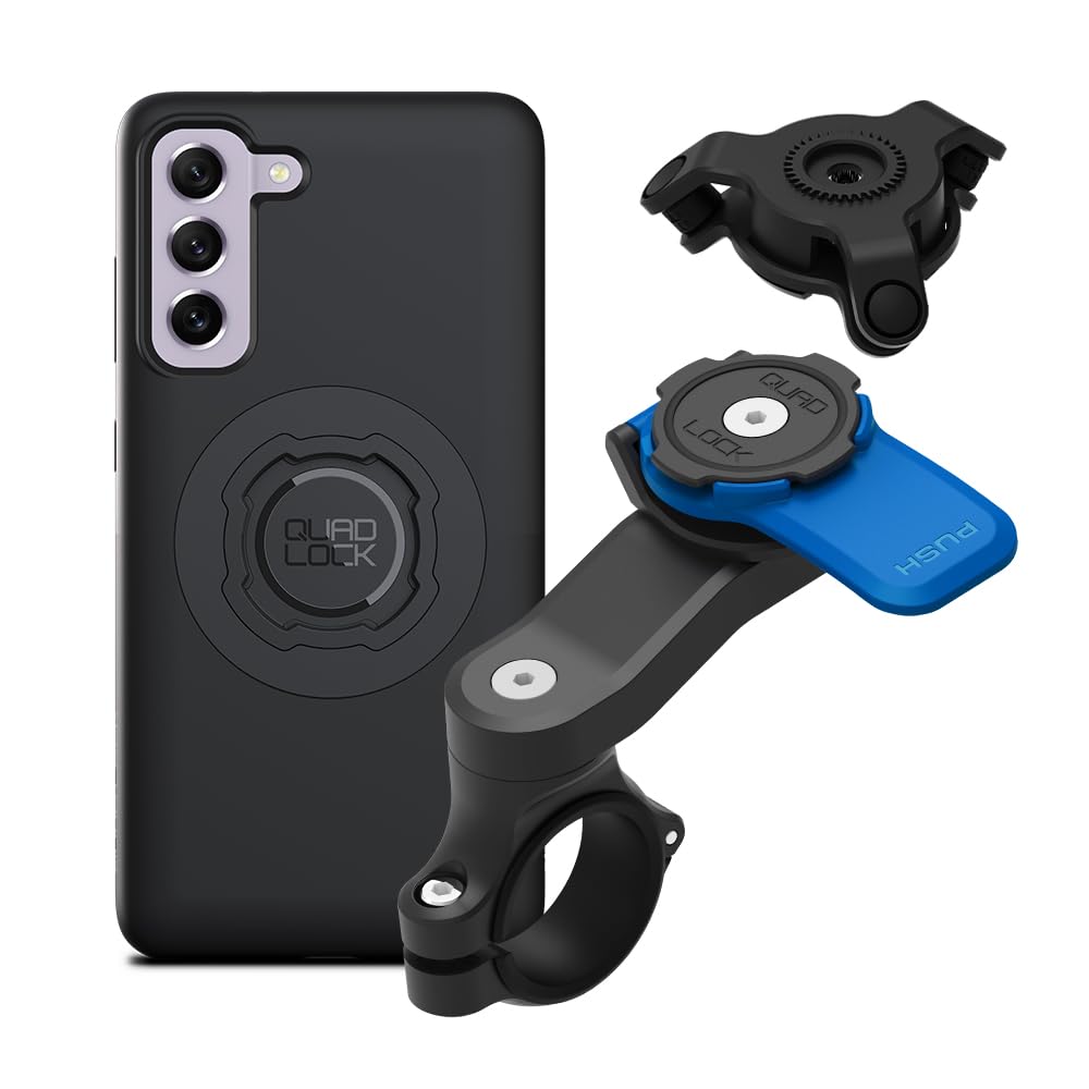 Quad Lock Moto Handlebar Kit with Dampener and MAG Case for Galaxy S21 FE