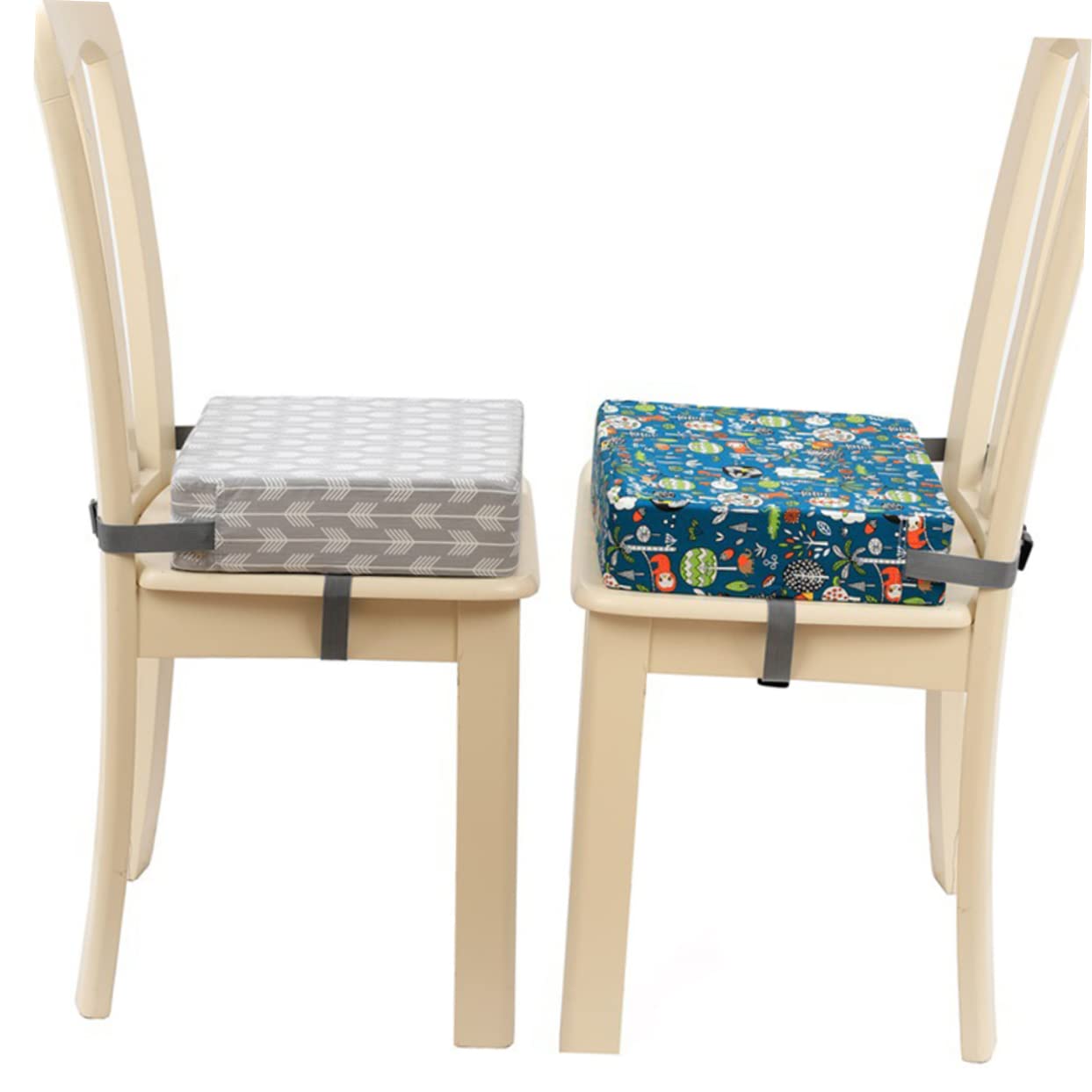 BESTonZON Cojín Elevador de Silla para Niño Fácil de Limpiar y Transportar, Almohadilla de Tela Verde para Trona en Casa o Restaurante