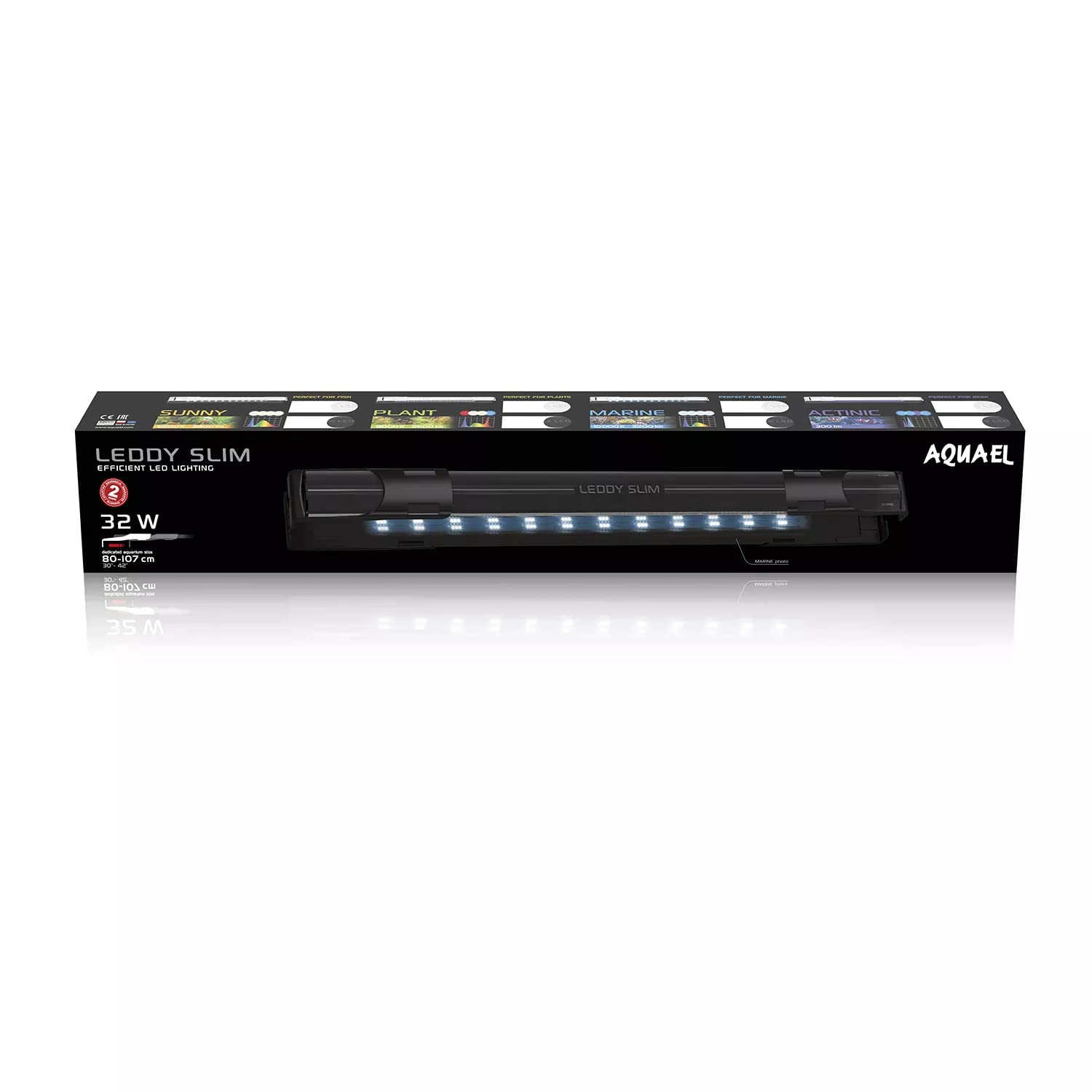 AQUAEL Leddy Slim 32W ACTINIC NEGRO 2.0