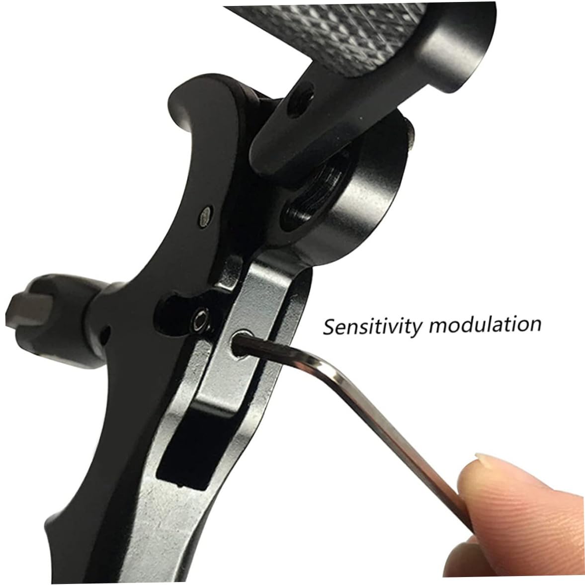 Aides au décochage de tir à l'arc, Corde à Boucle en D pour Le Pouce, déclencheur d'arc réglable 4 Doigts, Rotation 360 degrés, Aides au décochage de tir l' rotatives 360 °, Corde bo