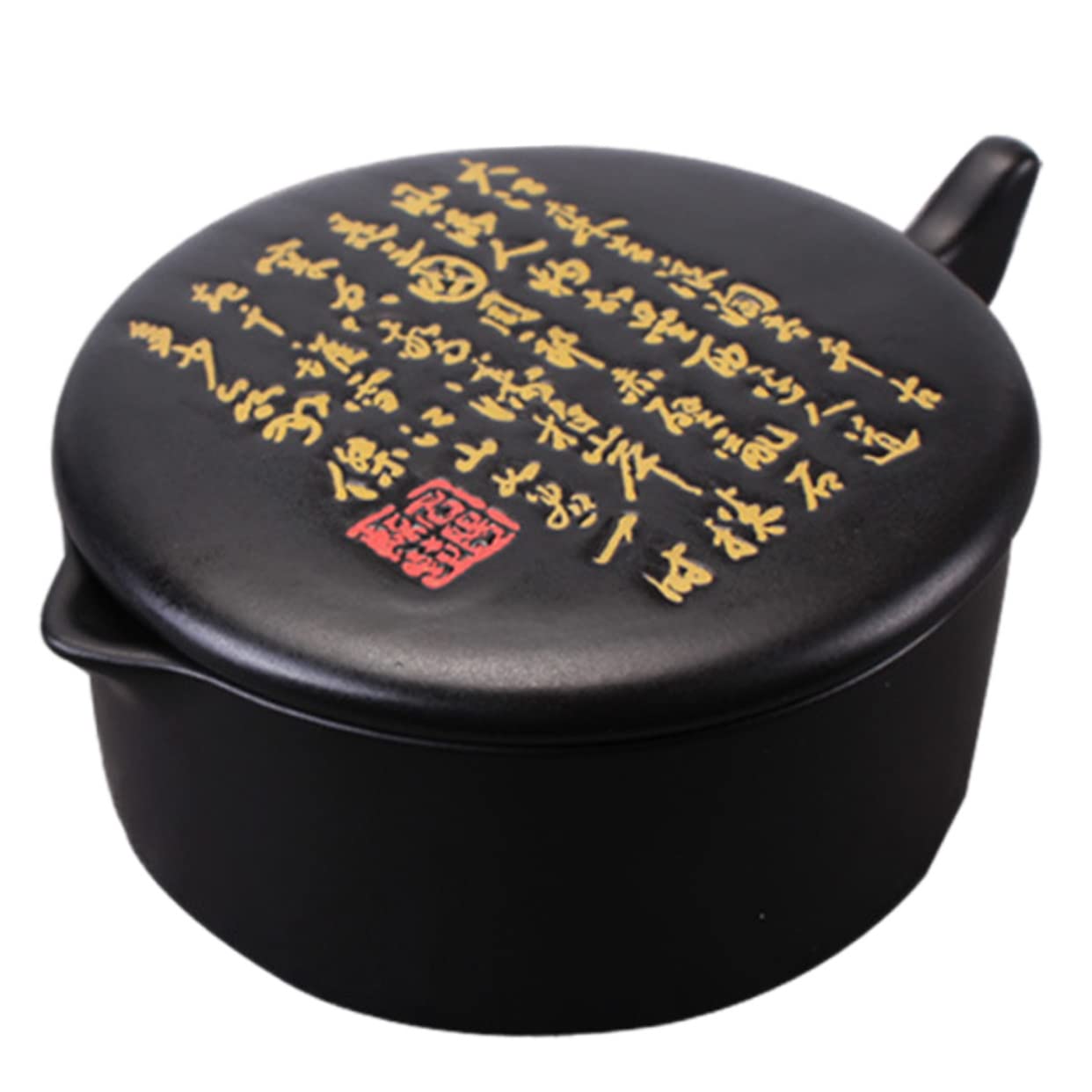 NUOBESTY Multifunctional Calligraphy Ceramic Painting Tool with Cover Durable Ink Grinding for Calligraphy and Painting Elegant Design for Artists and Beginners