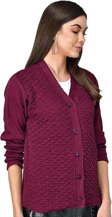 Women's Winter Cardigan with Button Closure-image-40