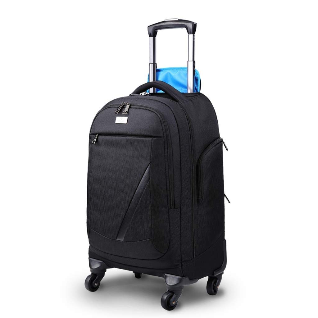 SH-lgx Nylon Waterproof Travel Portable Trolley Backpack, Flywheel Wheeled Package Backpack is Very Suitable for Business Trips, Travel Backpack