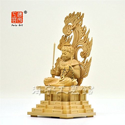 Amazon｜木彫り仏像 【座不動明王】 柘植（つげ） 身丈：坐2.5寸｜仏像